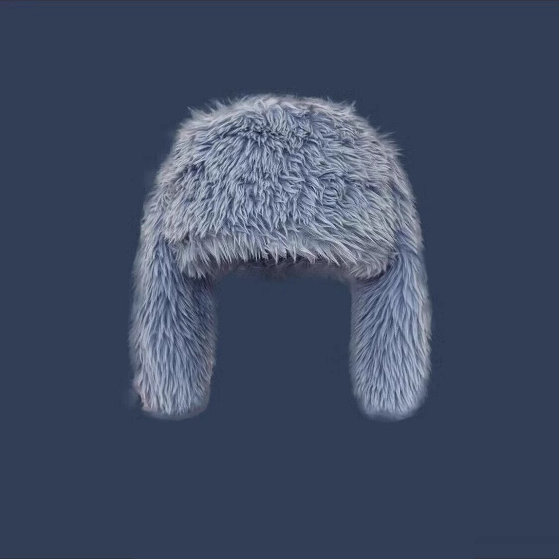 Bonnet en peluche avec oreilles de lapin mignon pour enfants, doux et confortable, idéal pour garder la tête au chaud.