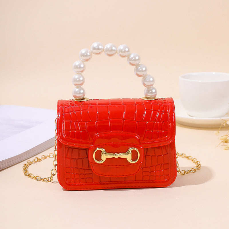 Sac à main en gel à une épaule avec perles et motif de pierres, de la marque MARKET DE PRODUITS DE BEAUTÉ & SANTÉ.