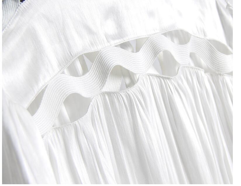 Robe chemise à rayures ondulées en couleur unie, en tissu léger, façonnée par MARKET DE PRODUITS DE BEAUTÉ & SANTÉ.