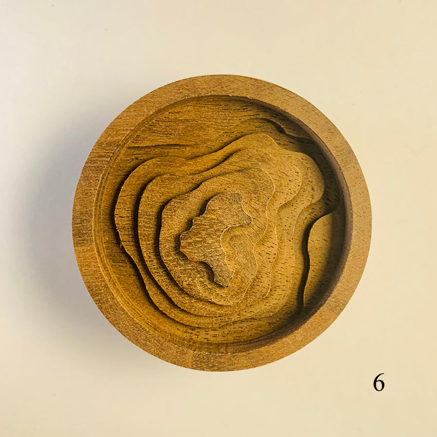 Diffuseur d'huiles essentielles "Designer" Amrita Court en bois de rose ou noyer noir, décoration élégante pour la maison.