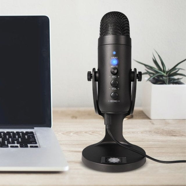 Microphone USB Aura Scent pour mobile, parfait pour le jeu et l'enregistrement en direct, accessoires audio portables.