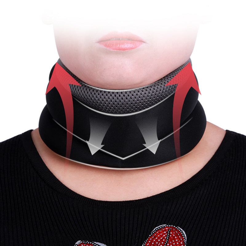 Sangle magnétique de soutien cervical Aura Scent pour correction de la posture du cou, montrée autour du cou.