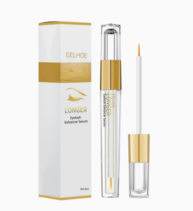 Sérum cils Aura Scent pour allongement et volume extrême, flacon avec applicateur, visible sur fond blanc.