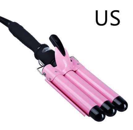 Fer à boucler Aura Scent avec triple barreaux pour des ondulations parfaites et durables, vue de face.