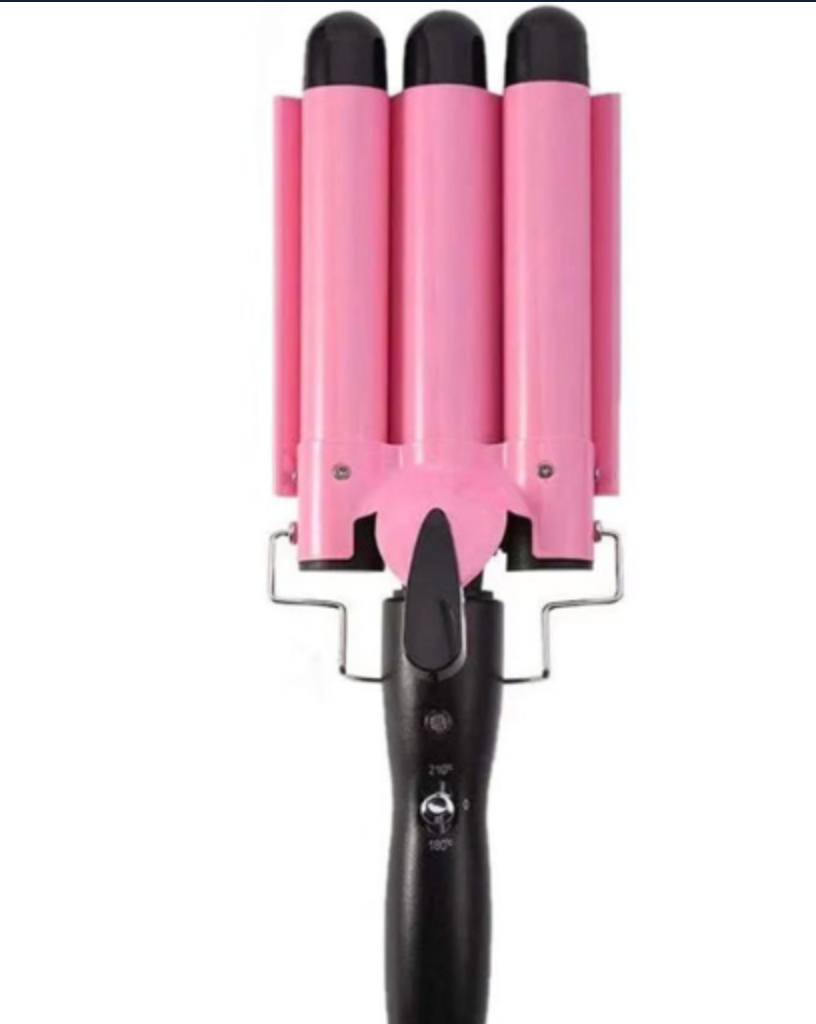 Fer à boucler Aura Scent avec triple barreaux pour des ondulations parfaites et durables, affiché sur fond blanc.