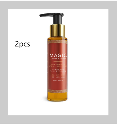 Huile corporelle apaisante Boutique Angenor avec flacon en verre et bouchon, pour une peau douce et relaxante.