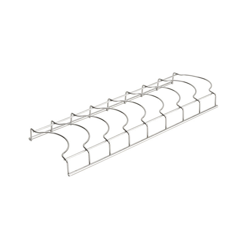 Égouttoir en acier inoxydable de Boutique Anenor avec espace pour assiettes, couverts et ustensiles de cuisine.