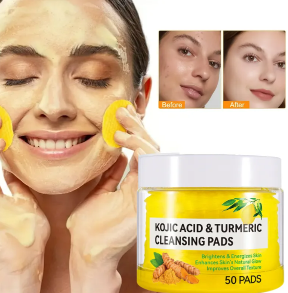 Savon tissu Curcuma et Kojic de Boutique Angenor, éclaircissant et anti-taches, montrant le savon en forme de tissu.