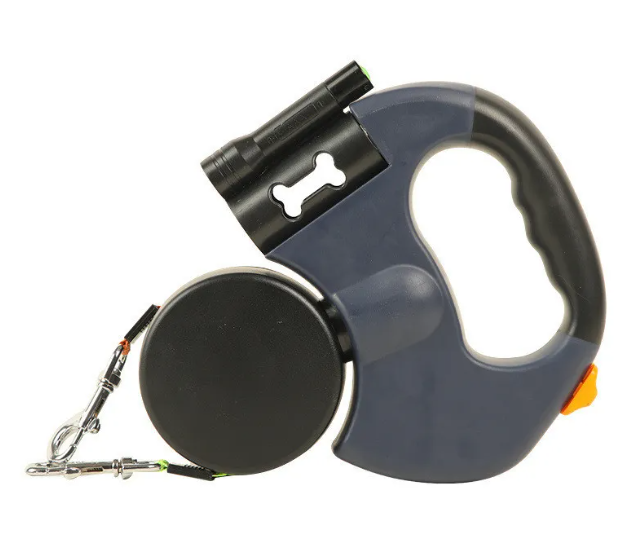 Laisse double pour chien de la marque Boutique Angenor, en tissu résistant avec deux attaches pour promener deux chiens.