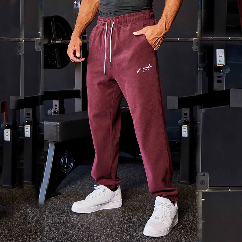 Pantalons de survêtement Track Sweatpants en tissu doux de la marque Boutique angenor, gris avec cordon de serrage et poches latérales