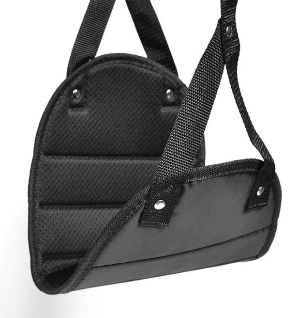 Repose jambes de voyage Boutique Angenor, hamac portable pour confort en déplacement, en tissu doux et léger.