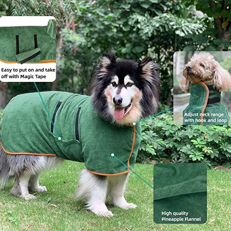 Serviette de bain pour animal de compagnie Boutique Angenor, serviette absorbante et sèche rapide pour chien ou chat.