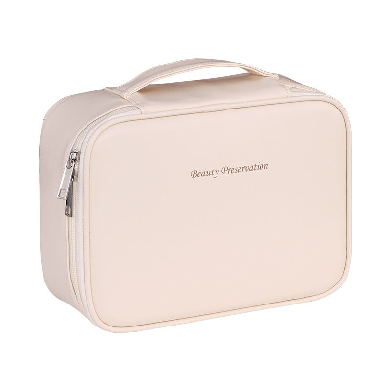 Grand sac de rangement cosmétique multifonctionnel Boutique Angenor avec grande capacité et plusieurs compartiments.