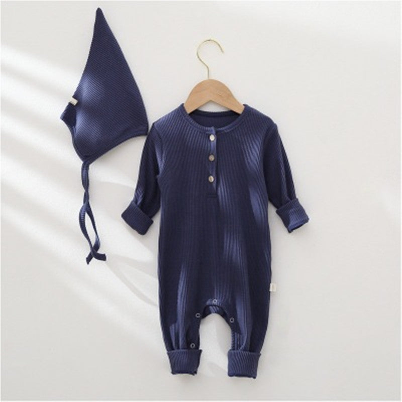 Body en coton uni pour bébé de la marque Boutique Angenor, confortable et doux, avec capuche et manches longues.