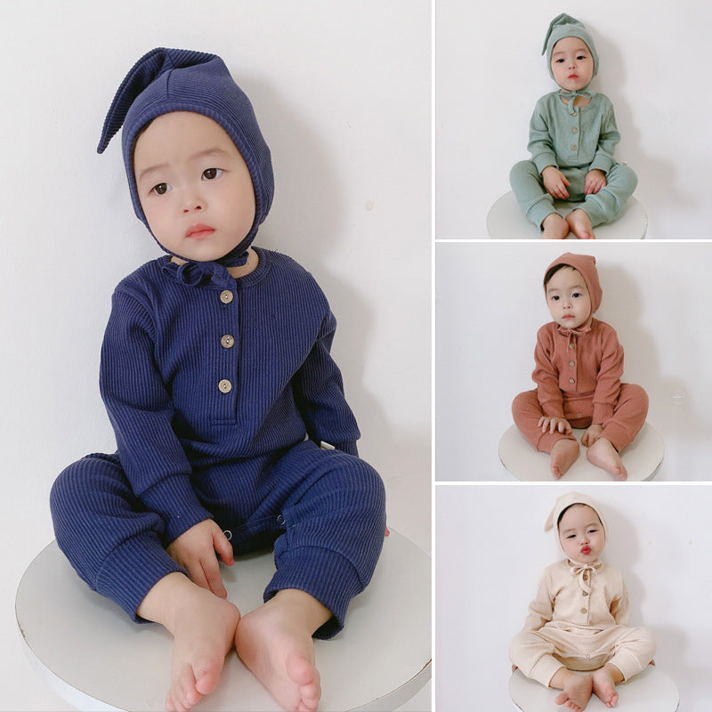 Body bébé en coton uni de la marque Boutique Angenor, vêtement confortable de couleur solide pour nouveau-né.
