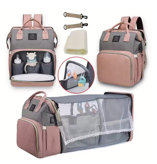 Grand sac à langer pour maman de grande capacité, élégant et pratique, par Boutique Angenor, idéal pour transporter tout le nécessaire.