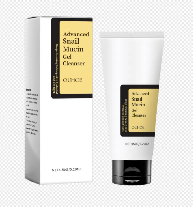 Crème hydratante Snail Revive de Boutique Angenor, texture riche avec tube blanc et logo, pour soin du visage.