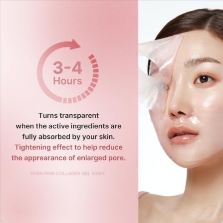 Masque facial hydratant à base de collagène de la marque Boutique Angenor, applicateur avec masque en tissu pour visage.