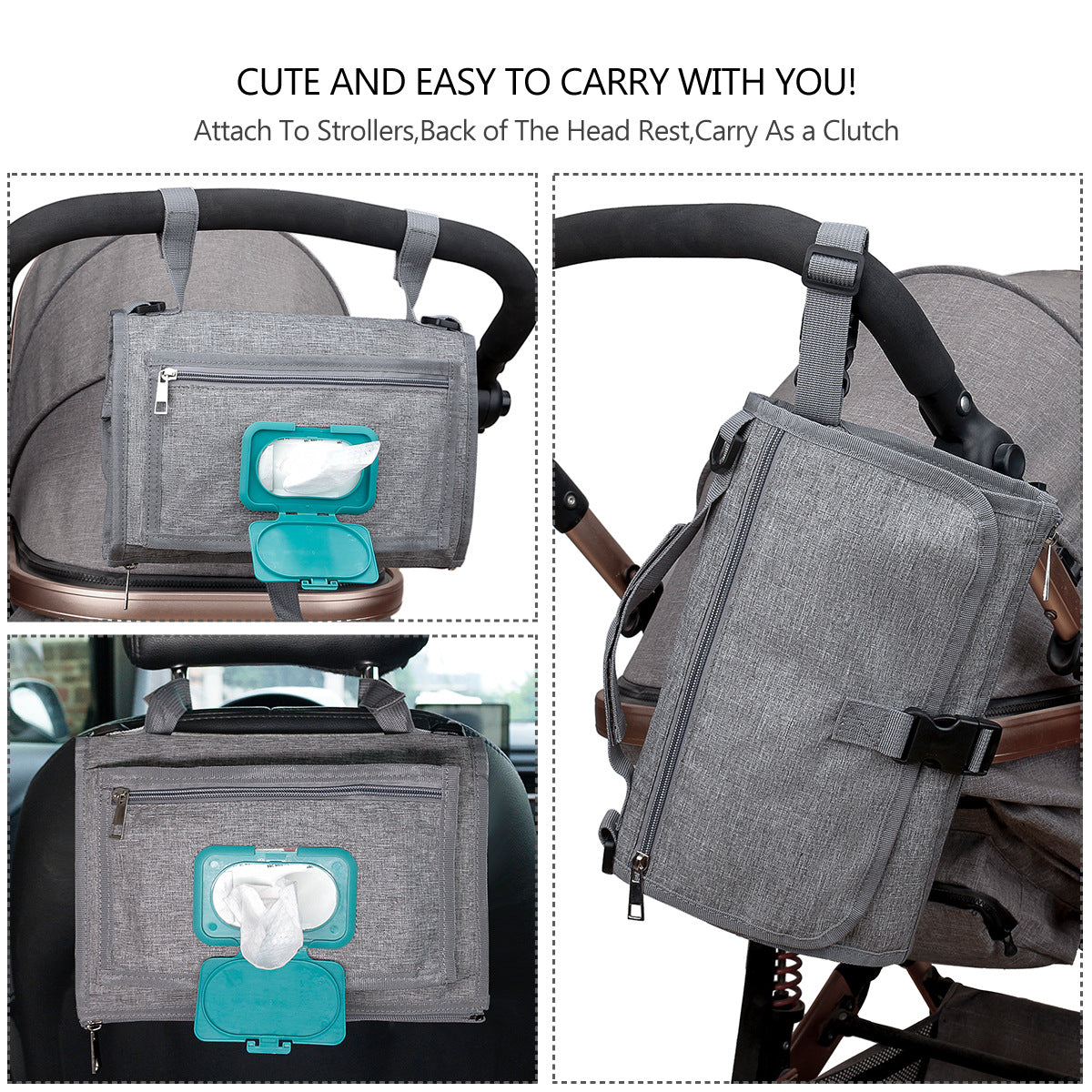 Tapis à langer portable de Boutique Angenor avec surface douce et pratique pour changer bébé en déplacement.