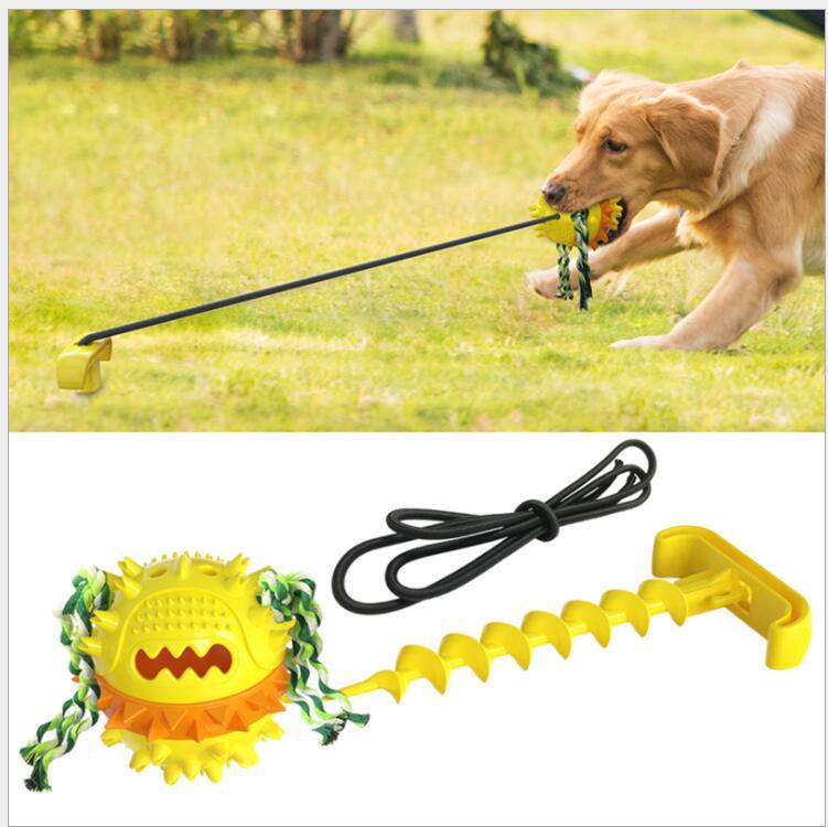 Balle en corde résistante à la morsure pour chien, jouet d'extérieur de la marque Boutique Angenor pour la dentition canine.