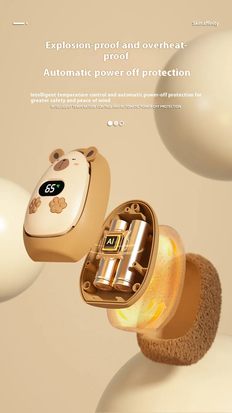 Poêle à main rechargeable portable de la marque Boutique Angenor, idéal pour garder les mains chaudes en hiver