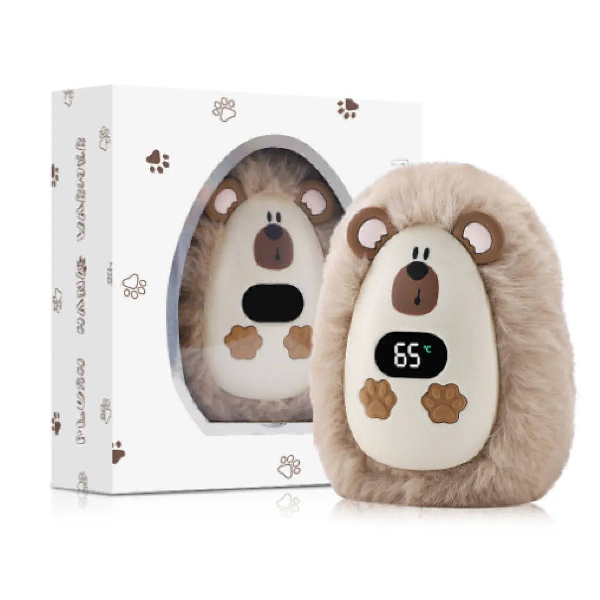 Sèche-mains rechargeable portable Boutique Angenor avec poignée en main, idéal pour garder les mains chaudes en hiver.