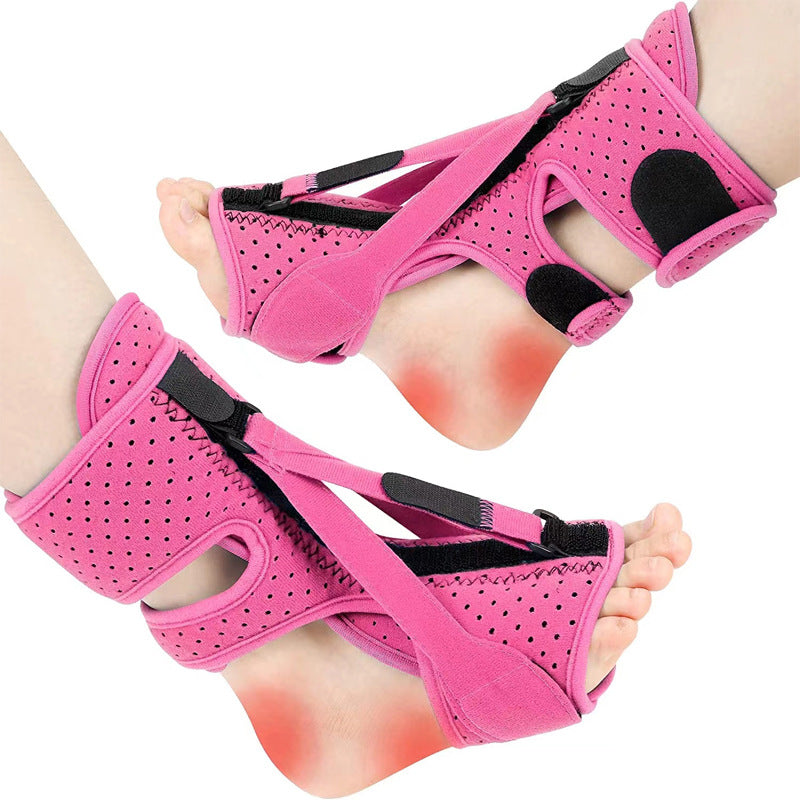 Attelle de nuit pour la fasciite plantaire de la marque Boutique Angenor, montre une attelle de maintien pour le pied.