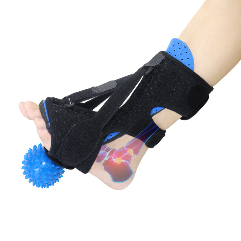 Attelle de nuit pour fasciite plantaire de la marque Boutique Angenor, montrant la conception en tissu pour soutien du pied.
