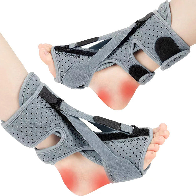 Attelle de nuit pour fasciite plantaire de la marque Boutique Angenor, montrant le dispositif de soutien pour le pied.