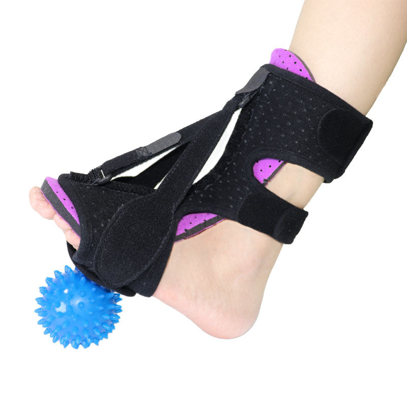 Attelle de nuit pour fasciite plantaire de la marque Boutique Angenor, montrant une orthèse confortable pour le soutien du pied.