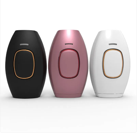 Appareil d'épilation laser à flash IPL 500 000 de Boutique Angenor, montrant la tête de traitement et le design du dispositif.