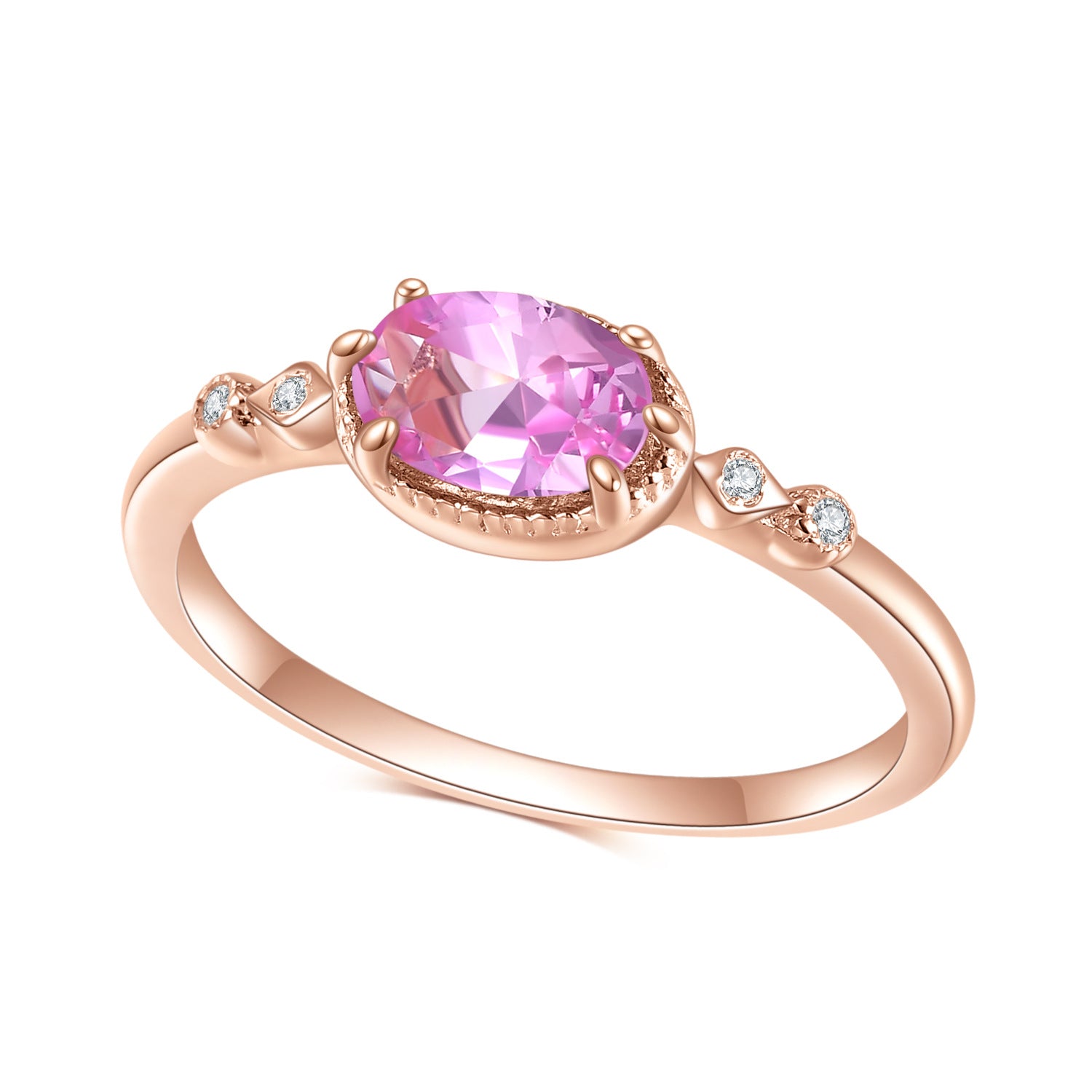Bague en argent sterling S925 avec inlay de corindon, bijou élégant de Boutique Angenor, vue de face sur la bague.