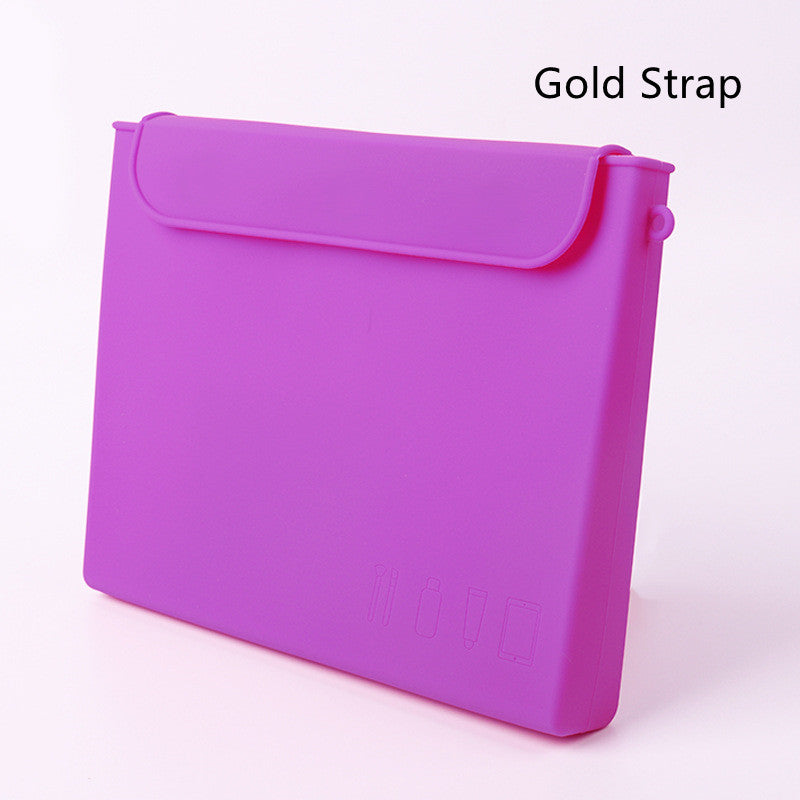 Organisateur cosmétique pour femmes en silicone, grande capacité, style décontracté, par Boutique Angenor, rangements élégants.