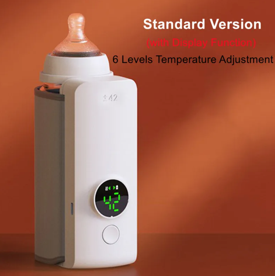 Chauffe-biberon sans fil portable de la marque Boutique Angenor, conçu pour réchauffer rapidement les biberons pour bébé.