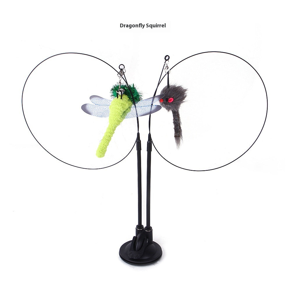 Jouet de stimulation pour chat Cat Sucker de la marque Boutique Angenor avec plume colorée pour l'amusement.