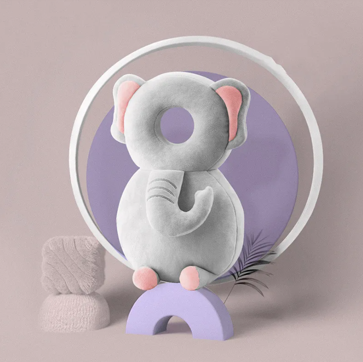 Pad de protection pour la tête de bébé de la marque Boutique Angenor, conçu pour la sécurité et le confort des tout-petits.