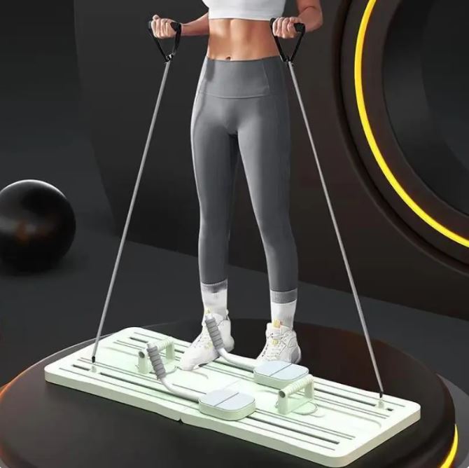 Planche de glisse compacte pour Pilates, fabriquée par Boutique Angenor, utilisée pour exercices de renforcement et d'équilibre.