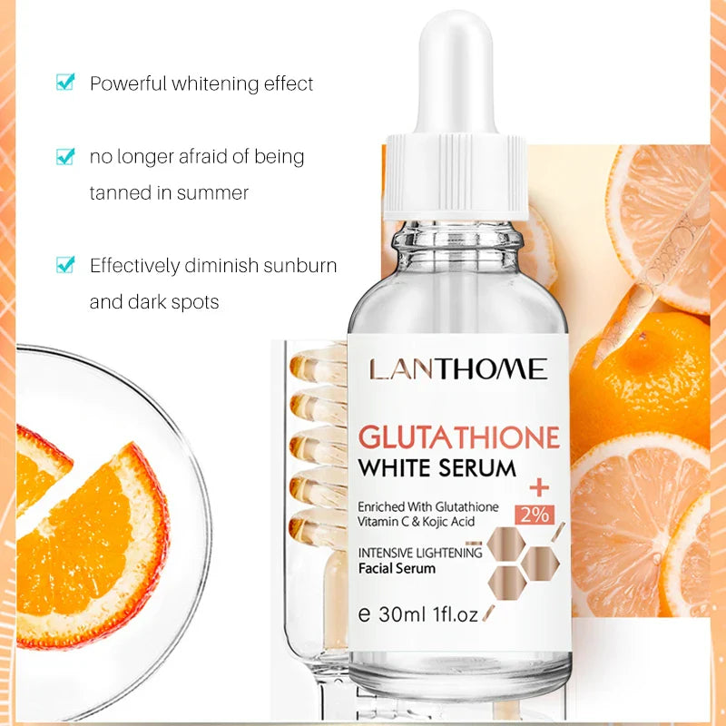Kit de soins du visage à la glutathione de Cashymart, produits pour une peau éclatante et hydratée, visible dans l'image.