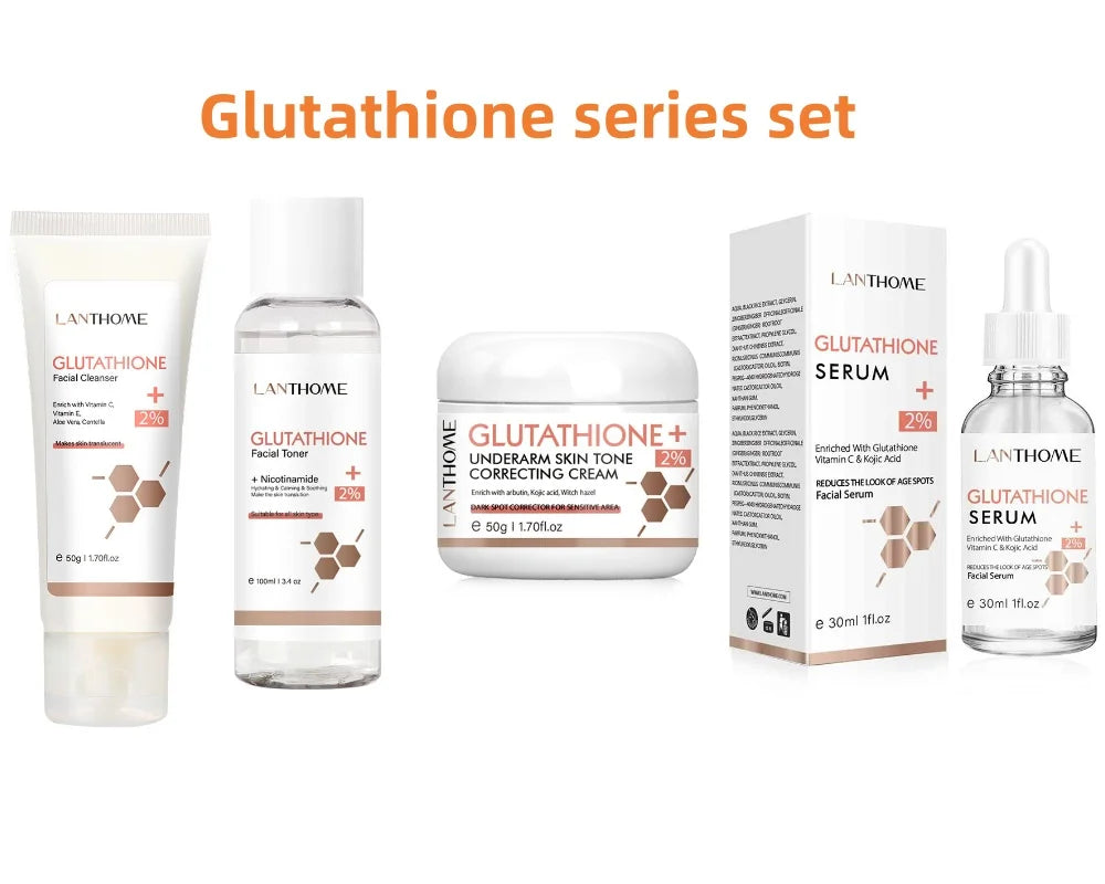 Kit de soins du visage à la glutathion par Cashymart, ensemble de produits pour une peau éclatante et lumineuse.