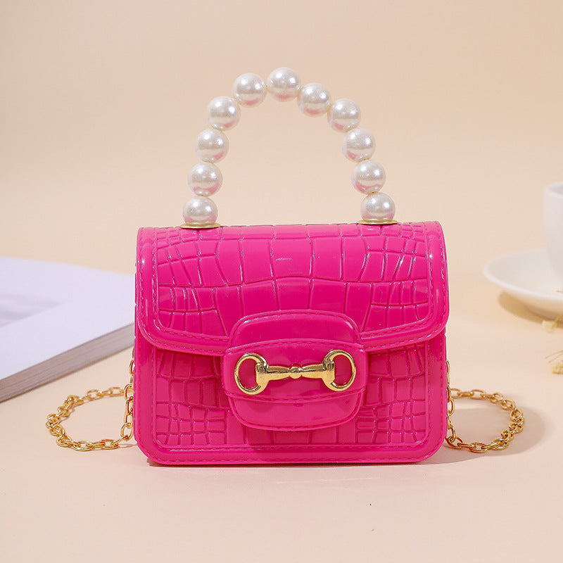 Sac à main en gelée à une épaule avec perles et motif en pierre, style élégant et tendance, de la marque MARKET DE PRODUITS DE BEAUTÉ & SANTÉ.