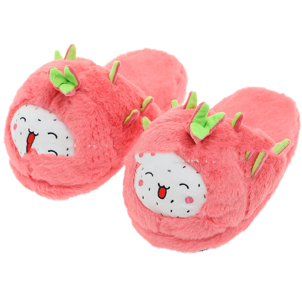 Chaussons en forme d'avocat, ananas et fruit du dragon pour femmes, en peluche, de la marque MARKET DE PRODUITS DE BEAUTÉ & SANTÉ