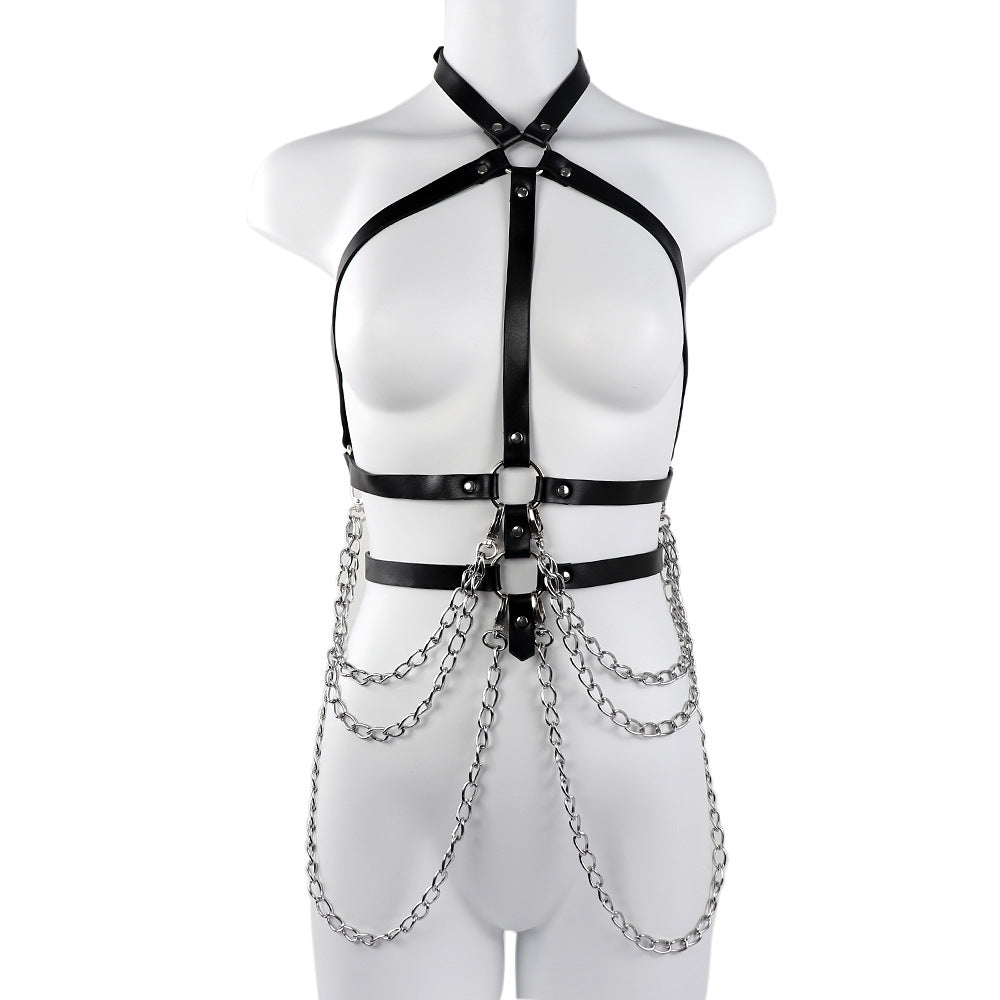 Chaîne multi-couche à col haut, ceinture pour débardeur, style élégant et tendance en noir, par MARKET DE PRODUITS DE BEAUTÉ & SANTÉ.